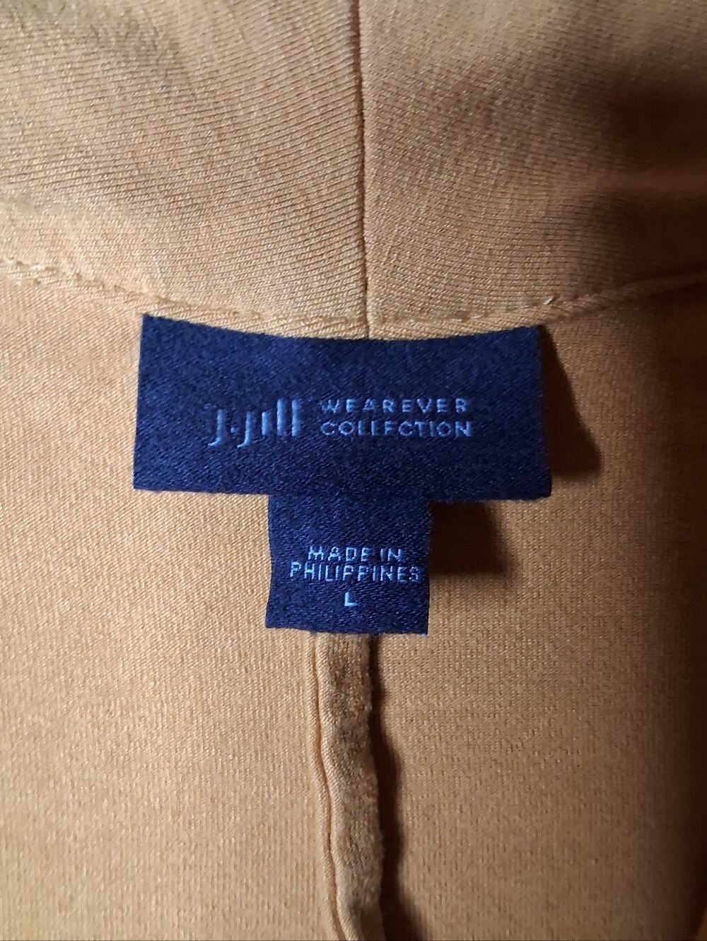 J. Jill Women's Wearever Mustard Yellow Open Front Long Knit Cardigan L - Picture 3 of 12